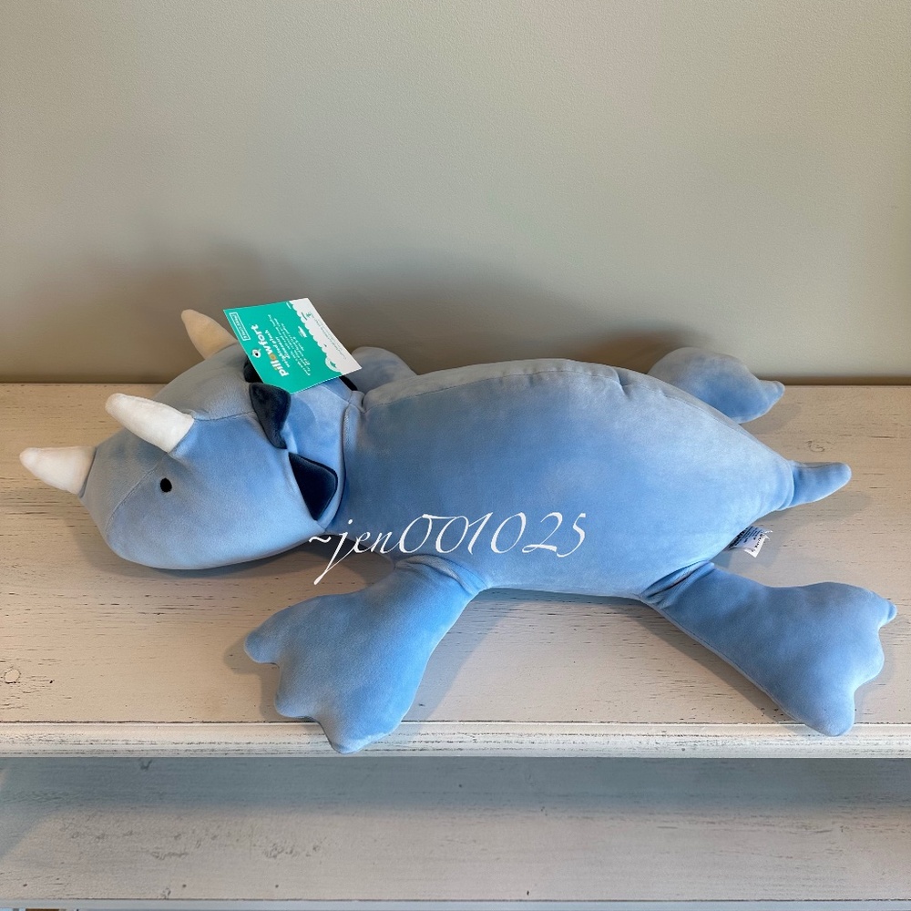 Blue Dinosaur Weighted Plush Throw Pillow - Pillowfort - Picture 9 of 9